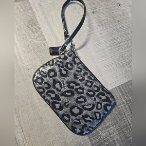 Coach Leopard Print Wristlet Clutch